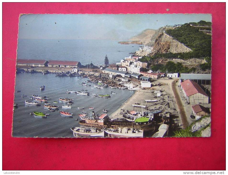 CPSM ALGERIE    BENI SAF  LE PORT  BATEAUX VOYAGEE   ATTENTION CARTE EN ETAT MOYEN