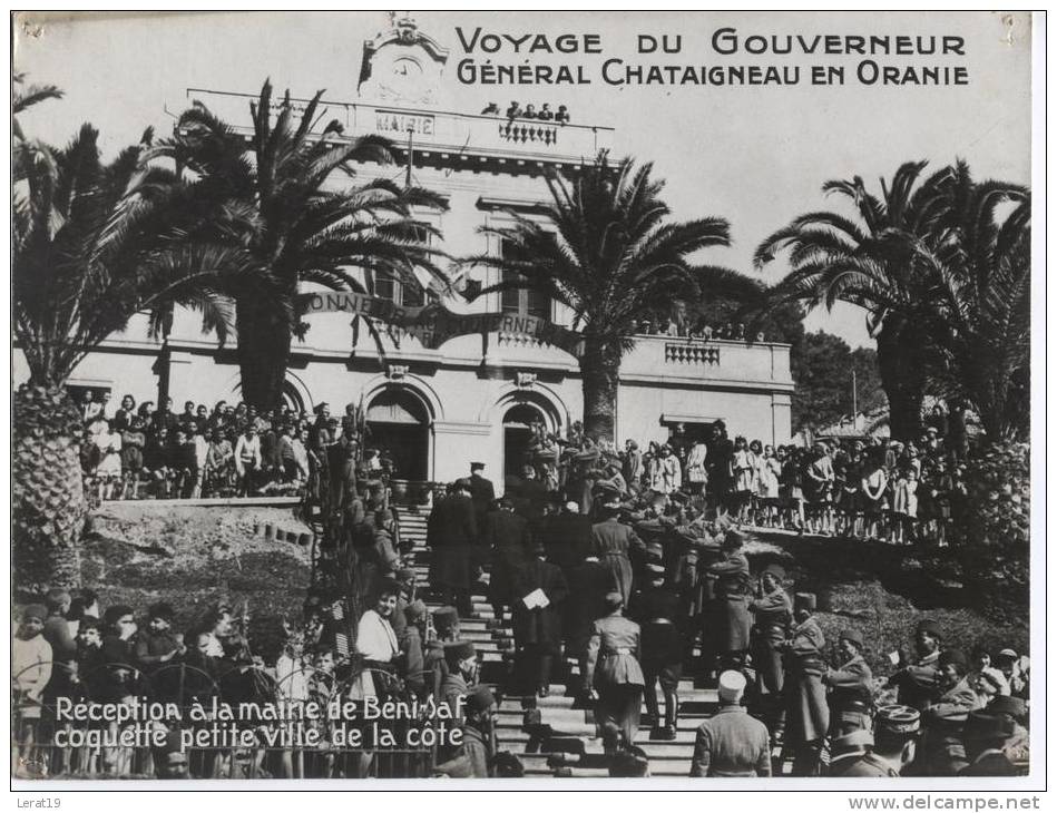 ALGERIE..ORAN..BENI SAF VOYAGE DU GOUVERNEUR....TRES BELLE PHOTO...NON. ECRITE....‹  (•¿•)›