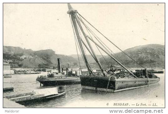 A3  ALGERIE BENI SAF  DRAGUE (marie salope) VAPEUR au port  N° 6 de L.L. AFRIQUE