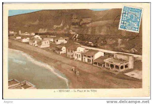 ALGERIE - ref no 91- beni-saf - la plage et les villas   - bon etat