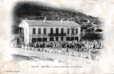 ALGERIE.Beni-Saf.La Direction un jour de paye.Carte Geiser.