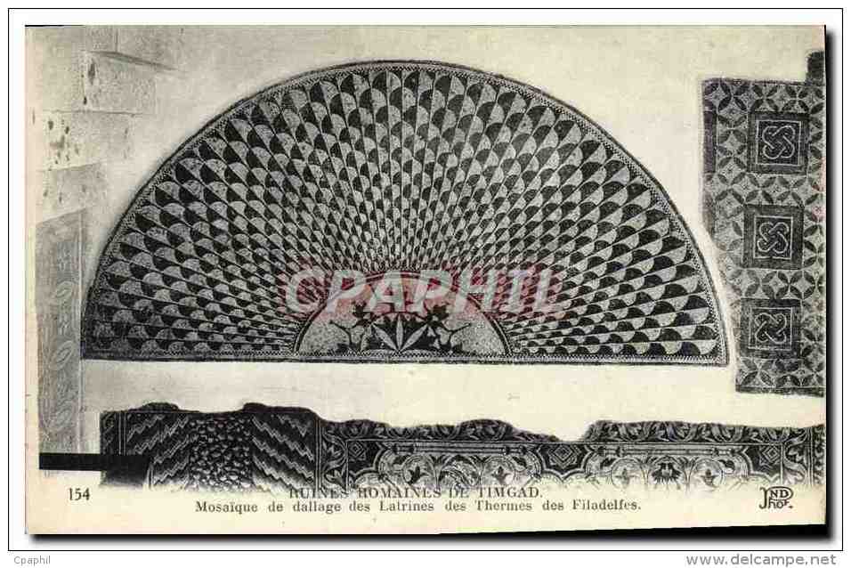 CPA Ruines Romaines De Timgad Mosaique De Dallage Des Latrines D