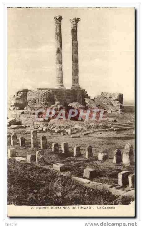 CPA Ruines Romaines De Timgad Le Capitole Algerie
