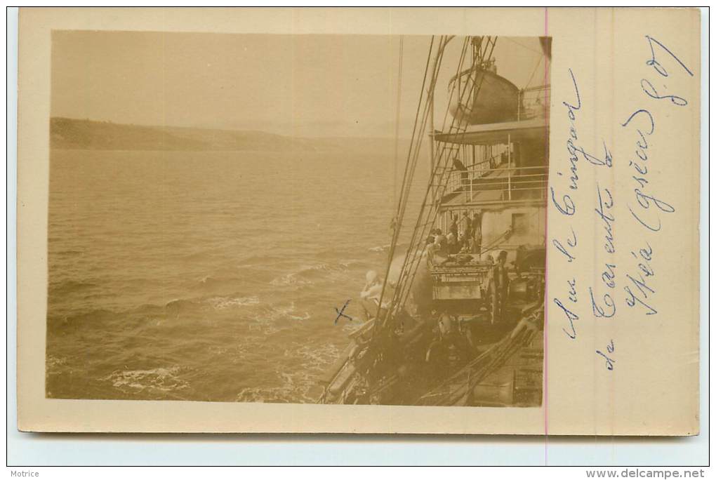 BATEAU TIMGAD - Compagnie Générale Transatlantique entre Tarente et Itéa (Grèce) (carte photo)