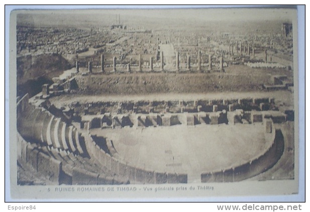 C. Postale  ALGERIE - TIMGAD - Ruines romaines, vue générale prise du théâtre