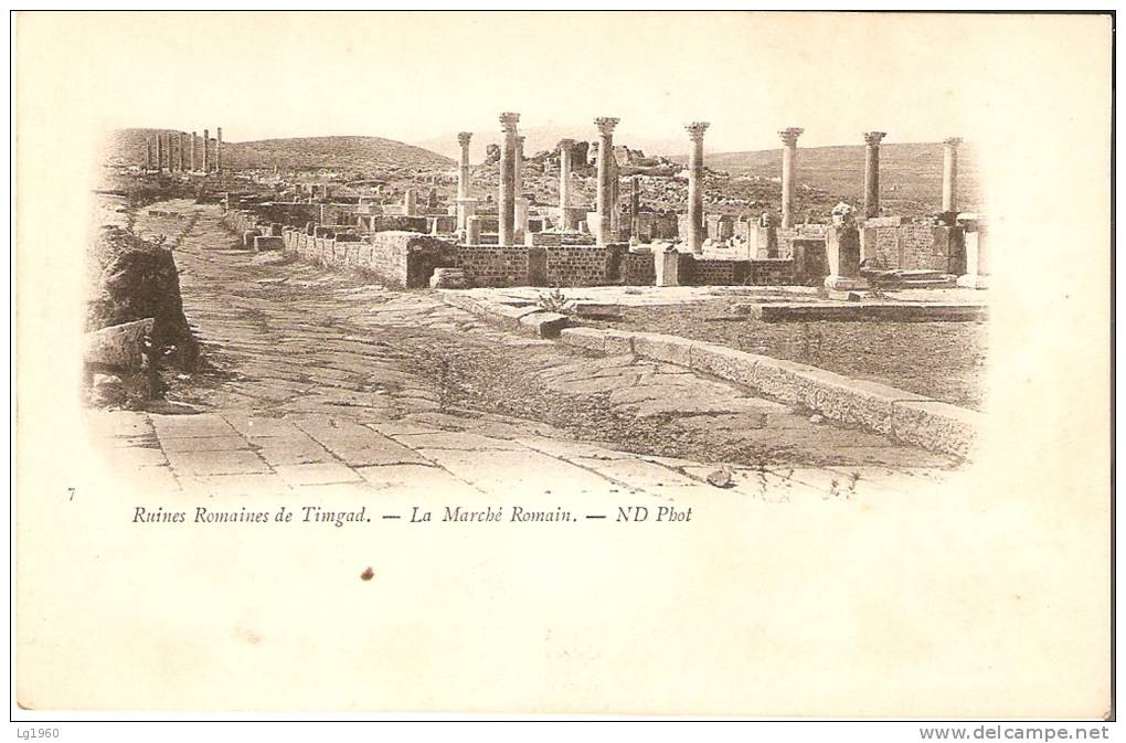 Timgad - Ruines Romaines - La Marché Romain - le dos simple - l'état bon !!