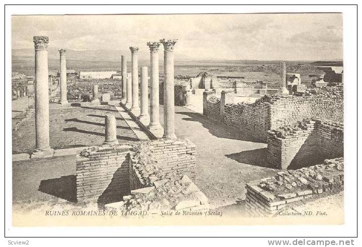 Ruines Romaines de TIMGAD, Algeria, 00-10s .- Salle de Reunion