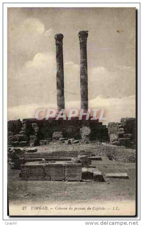 CPA Timgad Colonne du Pronaos du Capitole