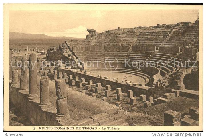 dg21255 Timgad Ruines Romaines Le Theatre Kat. Algerien