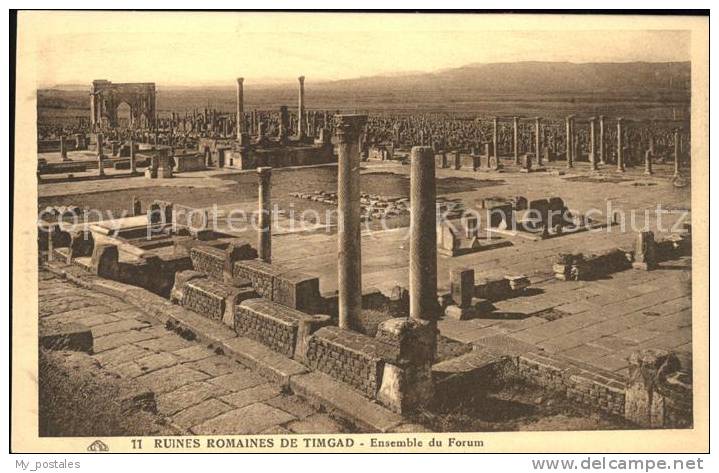 dg21025 Timgad Ruines romaines Ensemble du Forum Kat. Algerien