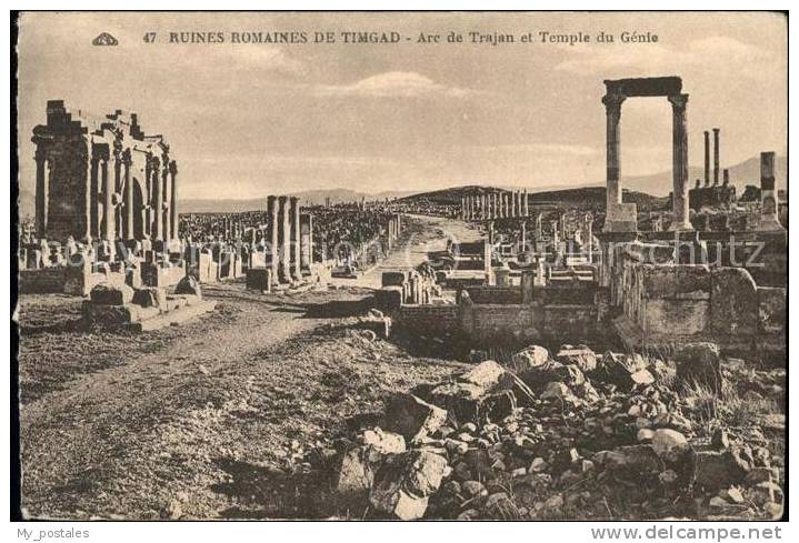 dg21227 Timgad Ruines Romaines Arc de Trajan du Genie Kat. Algerien