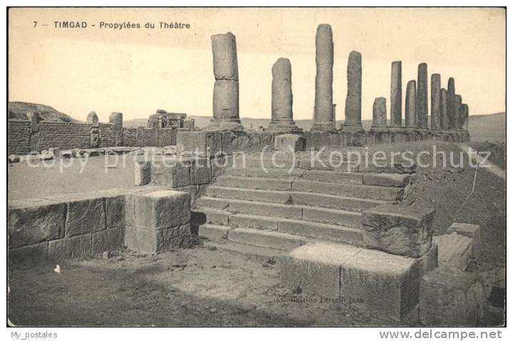 dg21269 Timgad Ruines Romaines Propylees du Theatre Kat. Algerien