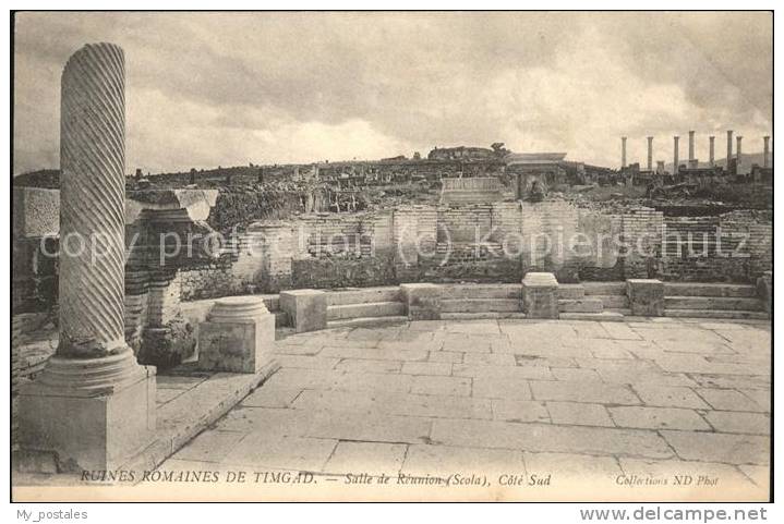dg21362 Timgad Ruines Romaines Salle de Reunion Kat. Algerien