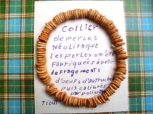 collier de perles néolithique Tiout