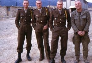 Les Copains : de gauche à droite Jesney (séminariste perdu de vue),Cherdo, moi  et  Jedric