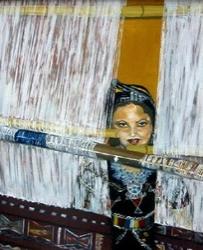 المراة الشاوية واعمالها المنزلية--المنسج-