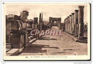 CPA Timgad Voie du Decumanus et Arc de Trajan