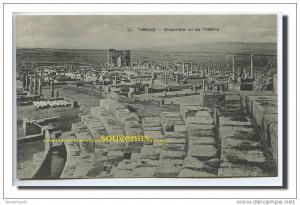 CPA  ALGERIE  TIMGAD Ensemble vu du Théatre