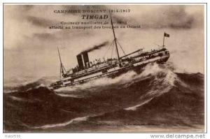 CPA CAMPAGNE D'ORIENT - LE TIMGAD - CROISEUR AUXILLIAIRE DE 1ER RANG