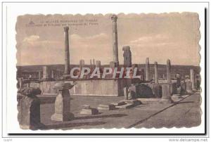 Algerie CPA Ruines romaines de Timgad Colonnades et tribunes aux