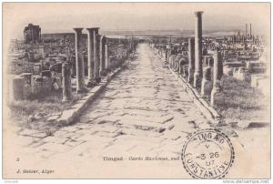 TIMGAD - Cardo Maximus, sud