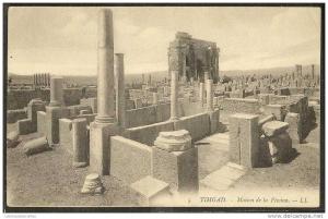 - CPA ALGERIE - Timgad, maison de la Piscina