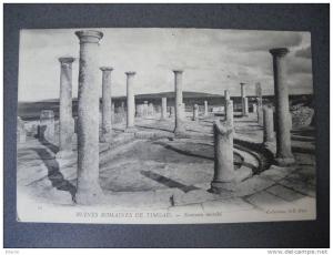 Carte postale Algérie Ruines Romaines de Timgad nouveau Marché non circulé collection  ND Phot n° 54 TBE