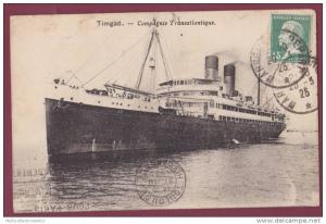 BATEAU MILITAIRE - 020413 -  TIMGAD - Compagnie trasatlantique -  croiseur auxiliaire 1914 hopital transport de troupes