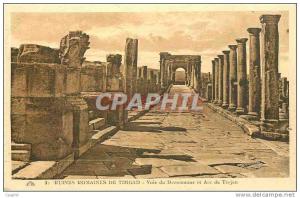 CPA Romaine de Timgad Voie du Docimanus et Arc de trojan