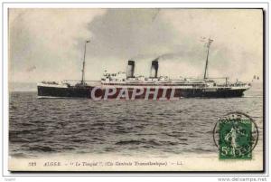 CPA Bateau Paquebot Alger le Timgad Cie Generale Transatlantique