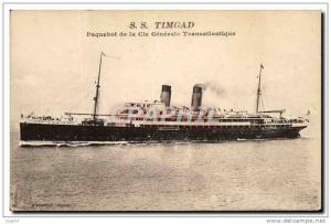 CPA Bateau Paquebot SS Timgad de la Cie Generale Transatlantique