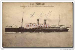 CPA Bateau Paquebot SS Timgad Paquebot de la Cie Generale Transa