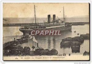 CPA Bateau Paquebot Alger Le Timgad de la Cie Gle Transatlantiqu