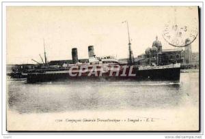 CPA Bateau Paquebot Compagnie Generale Transatlantique Timgad