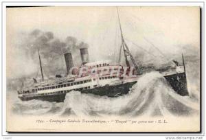 CPA Bateau Paquebot Compagnie Generale Transatlantique Timgad pa