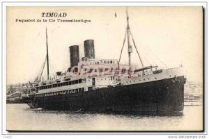 CPA Bateau Paquebot de la Cie Transatlantique Timgad