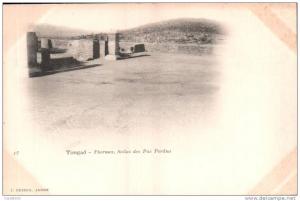ALGERIE TIMGAD THERMES SALLES DES PAS PERDUS CARTE PRECURSEUR CIRCULEE 190?