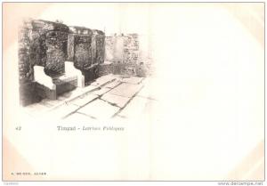 ALGERIE TIMGAD LATRINES PUBLIQUES CARTE PRECURSEUR CIRCULEE 190?