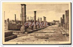 CPA Ruines Romaines De Timgad Voie Du Decumanus Maximus