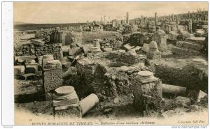 ruines romaines de timgad baptistere d’ une basilique chretienne 59 ND phot carte precurseur