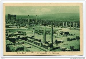 TIMGAD ( Aurès )  Vue d´ensemble du Forum