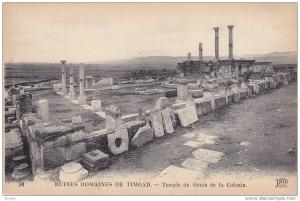 Temple Du Genie De La Colonie, Ruines Romaines De Timgad, Algeria, Africa, 1900-1910s