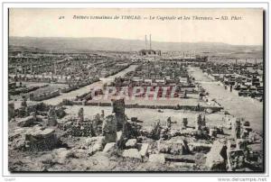 Algerie CPA Ruines romaines de Timgad Le capitole et les thermes