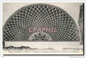 Algerie CPA Ruines romaines de Timgad Mosaique de dallage des la