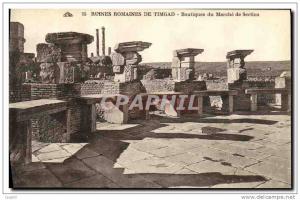 CPA Ruines Romaines De Timgad Boutiques du Marche de Sertius