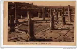 ruines romaines de timgad le marche de l est