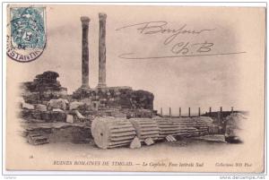 TIMGAD Ruines romaines Le Capitole face laterale sud