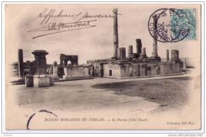 TIMGAD Ruines romaines Le Forum coté Ouest
