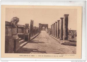 BR46621 Ruines romains de Timgad voie du decumanus et arc de traan    2 scans