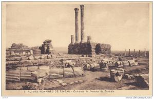 Ruines Romaines De Timgad- Colonnes Du Pronaos Du Capitole, Algeria, Africa, 1910-1920s